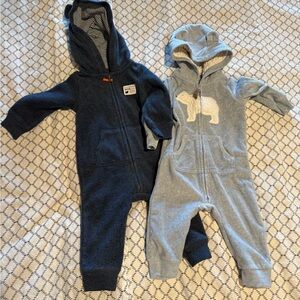 Carter's Navy and Gray Kids Footies